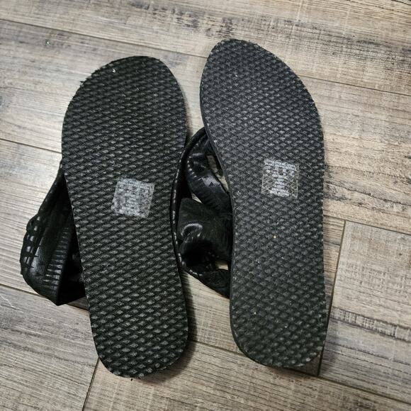 Bongo Flip Flops Sandals women's size 9M black excellent Pre-owned SH1 - Picture 6 of 8